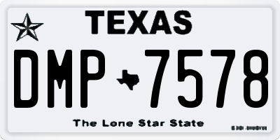 TX license plate DMP7578