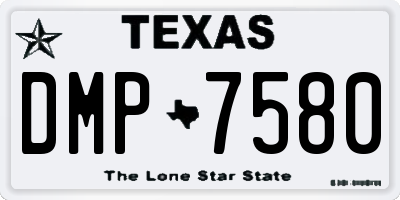 TX license plate DMP7580