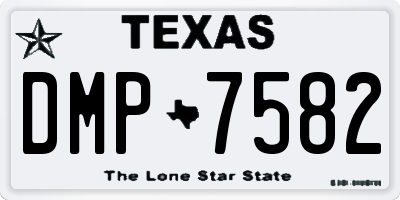 TX license plate DMP7582