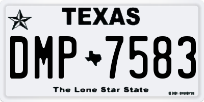 TX license plate DMP7583
