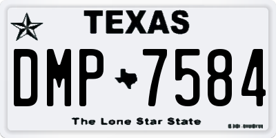 TX license plate DMP7584
