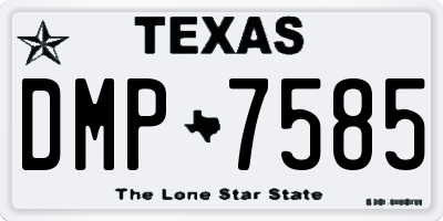 TX license plate DMP7585