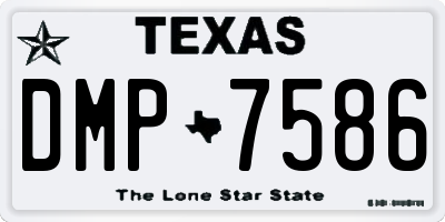 TX license plate DMP7586