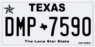 TX license plate DMP7590
