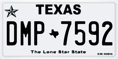 TX license plate DMP7592