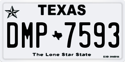 TX license plate DMP7593