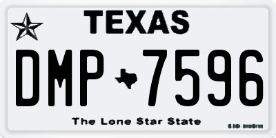 TX license plate DMP7596