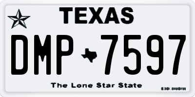 TX license plate DMP7597