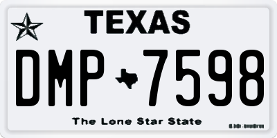 TX license plate DMP7598