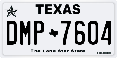 TX license plate DMP7604