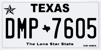 TX license plate DMP7605