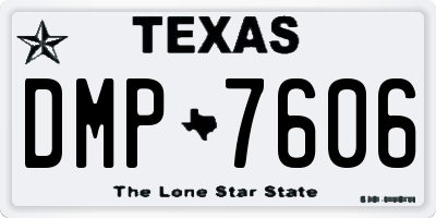 TX license plate DMP7606