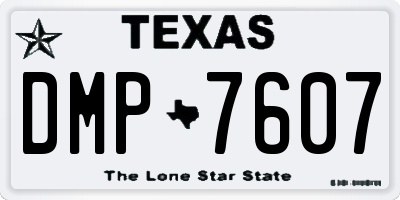 TX license plate DMP7607
