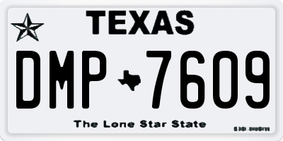 TX license plate DMP7609
