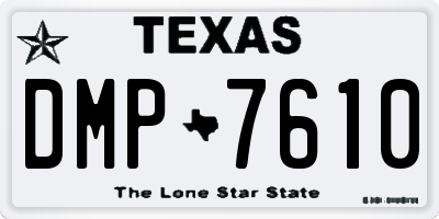 TX license plate DMP7610