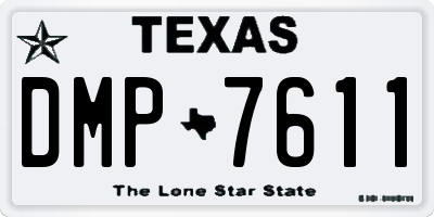 TX license plate DMP7611