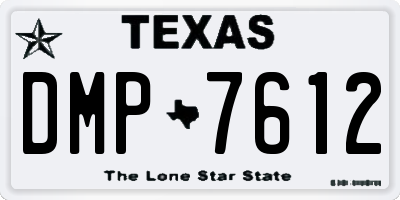 TX license plate DMP7612