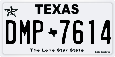 TX license plate DMP7614