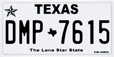 TX license plate DMP7615