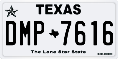 TX license plate DMP7616