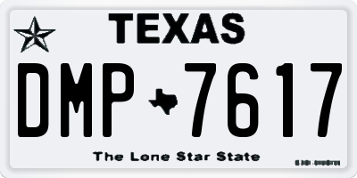 TX license plate DMP7617