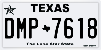 TX license plate DMP7618