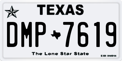 TX license plate DMP7619