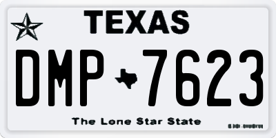 TX license plate DMP7623