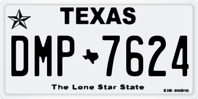 TX license plate DMP7624