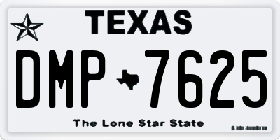 TX license plate DMP7625
