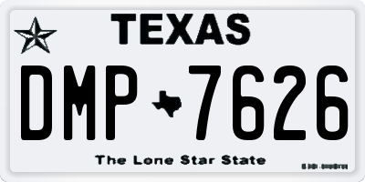TX license plate DMP7626