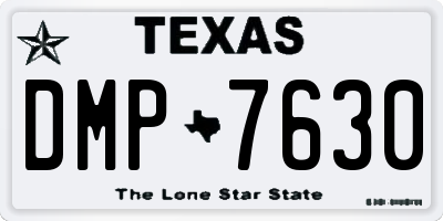 TX license plate DMP7630
