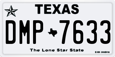 TX license plate DMP7633