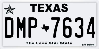 TX license plate DMP7634