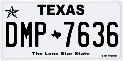 TX license plate DMP7636