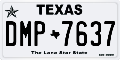 TX license plate DMP7637