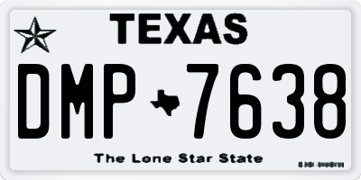 TX license plate DMP7638