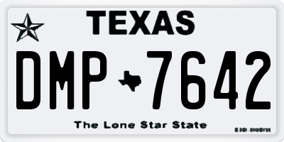 TX license plate DMP7642