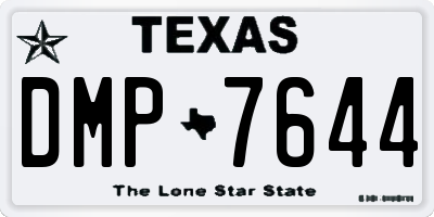 TX license plate DMP7644
