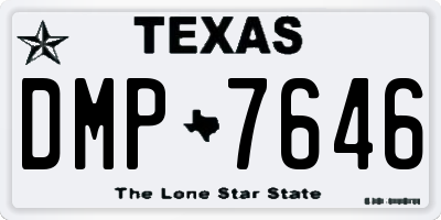 TX license plate DMP7646