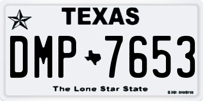TX license plate DMP7653