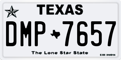 TX license plate DMP7657