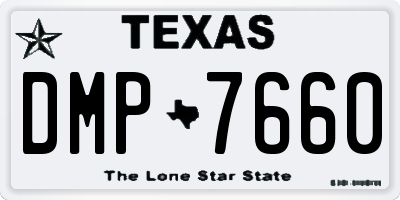 TX license plate DMP7660