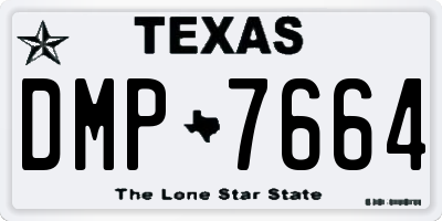 TX license plate DMP7664