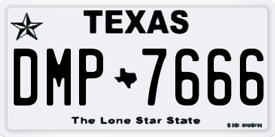 TX license plate DMP7666