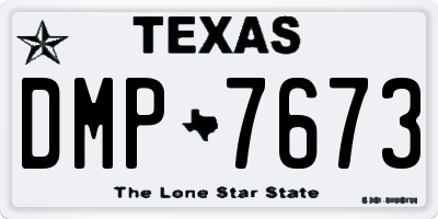 TX license plate DMP7673