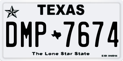 TX license plate DMP7674