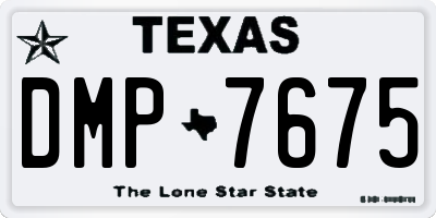 TX license plate DMP7675
