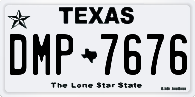 TX license plate DMP7676
