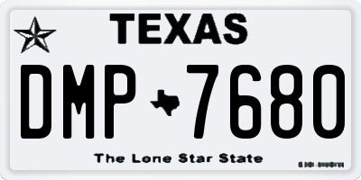 TX license plate DMP7680